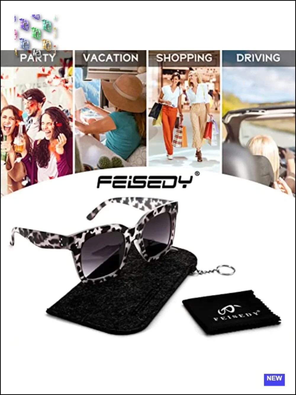 Vintage Butterfly Sunglasses for Women UV400 Protection Oversized Square Frame